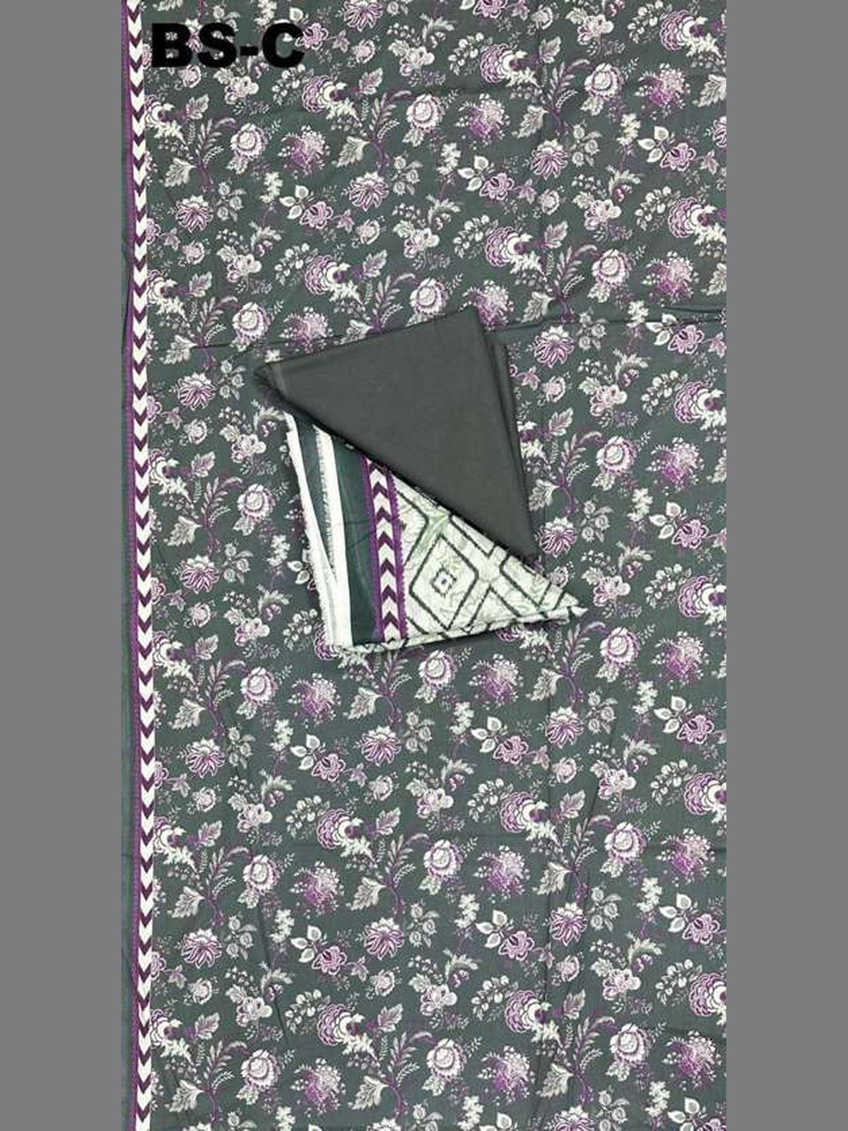Bin Saeed 3-Piece Luxury Cotton Printed Suit