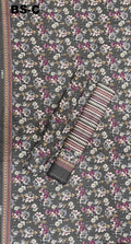 Bin Saeed Cotton 3-piece printed suit