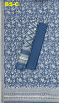Bin Saeed Cotton 3-piece printed suit