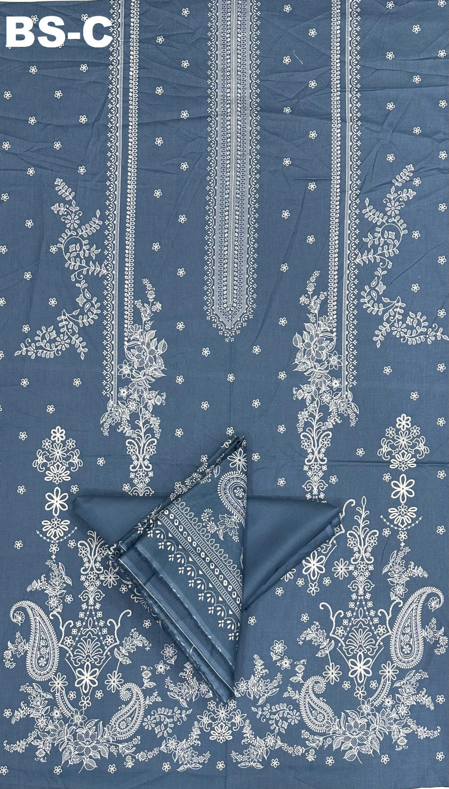 Bin Saeed Cotton 3-piece printed suit