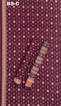 Bin Saeed Cotton 3-piece printed suit