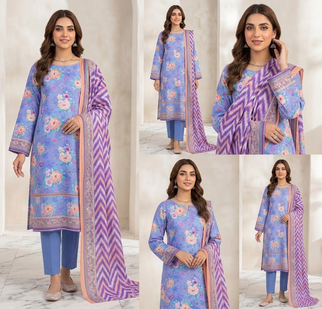 Riwayat 3-Pc Printed Luxury Dobby Viscose