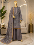 Riwayat 3-pc printed luxury dobby viscose