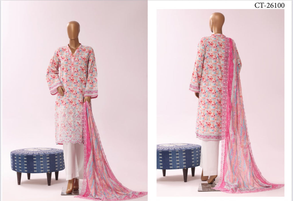 Riwayat Premium Luxury Embroidered 3-pc suit+ Cutwork Dupatta