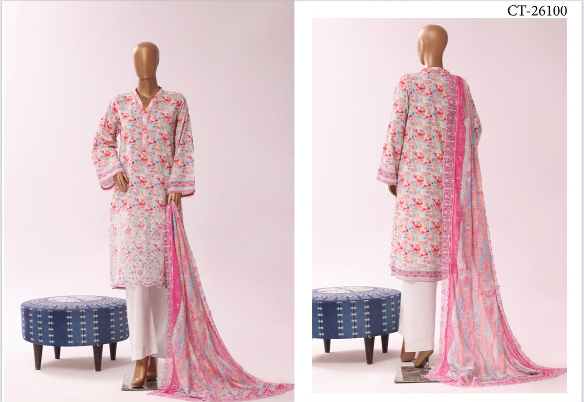 Riwayat Premium Luxury Embroidered 3-pc suit+ Cutwork Dupatta