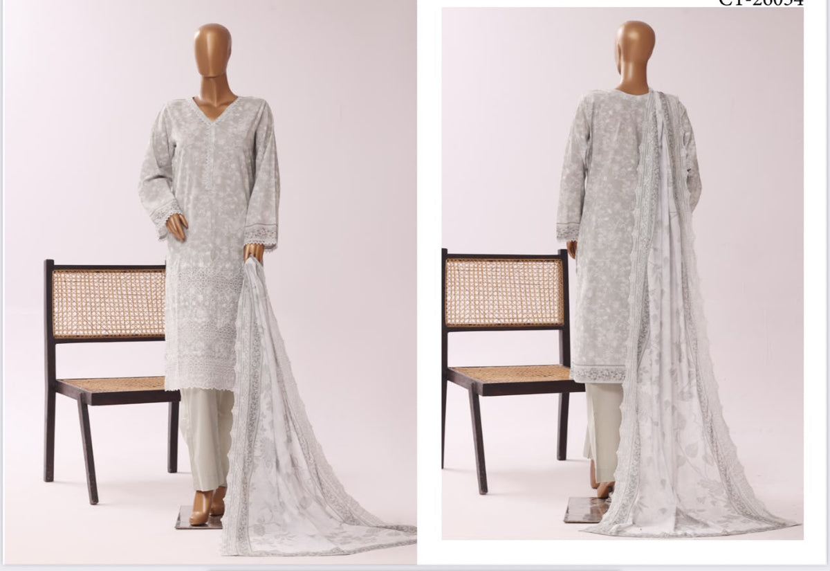 Riwayat Premium Luxury Embroidered 3-pc suit+ Cutwork Dupatta