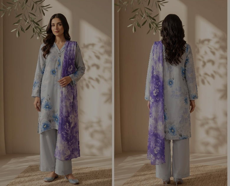 Mehak By Meco Textile Luxury Dobby Viscose 3-Pc Suit