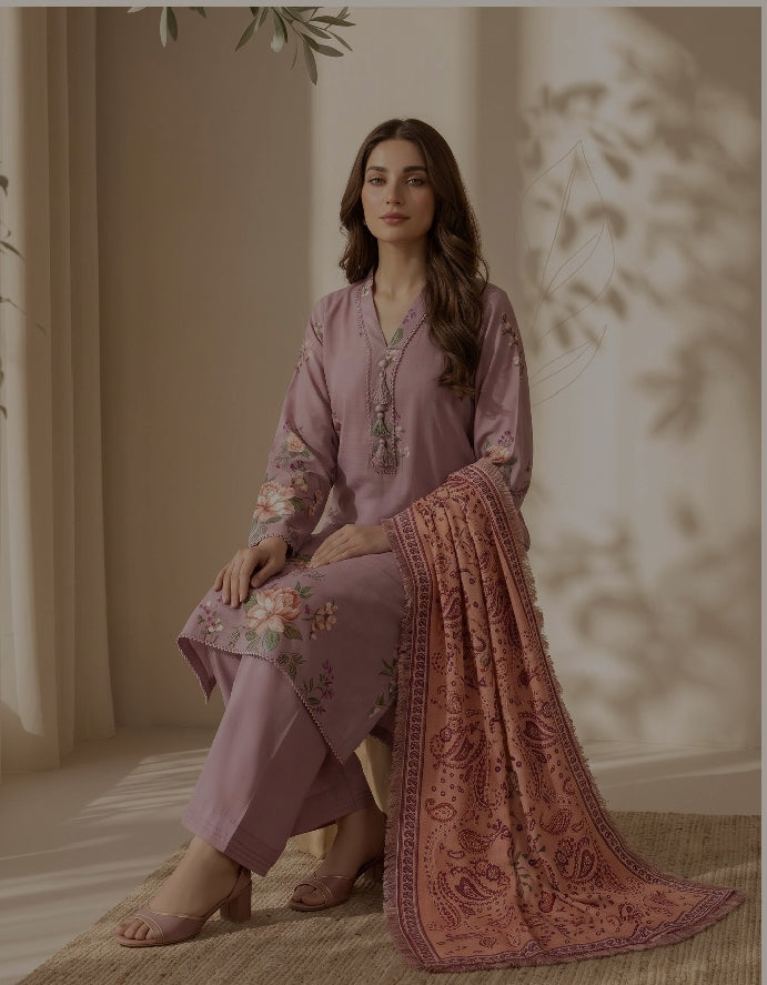 Mehak By Meco Textile Luxury Dobby Viscose 3-Pc Suit