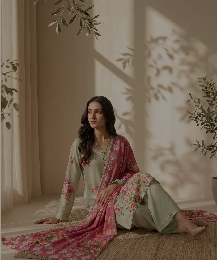 Mehak By Meco Textile Luxury Dobby Viscose 3-Pc Suit