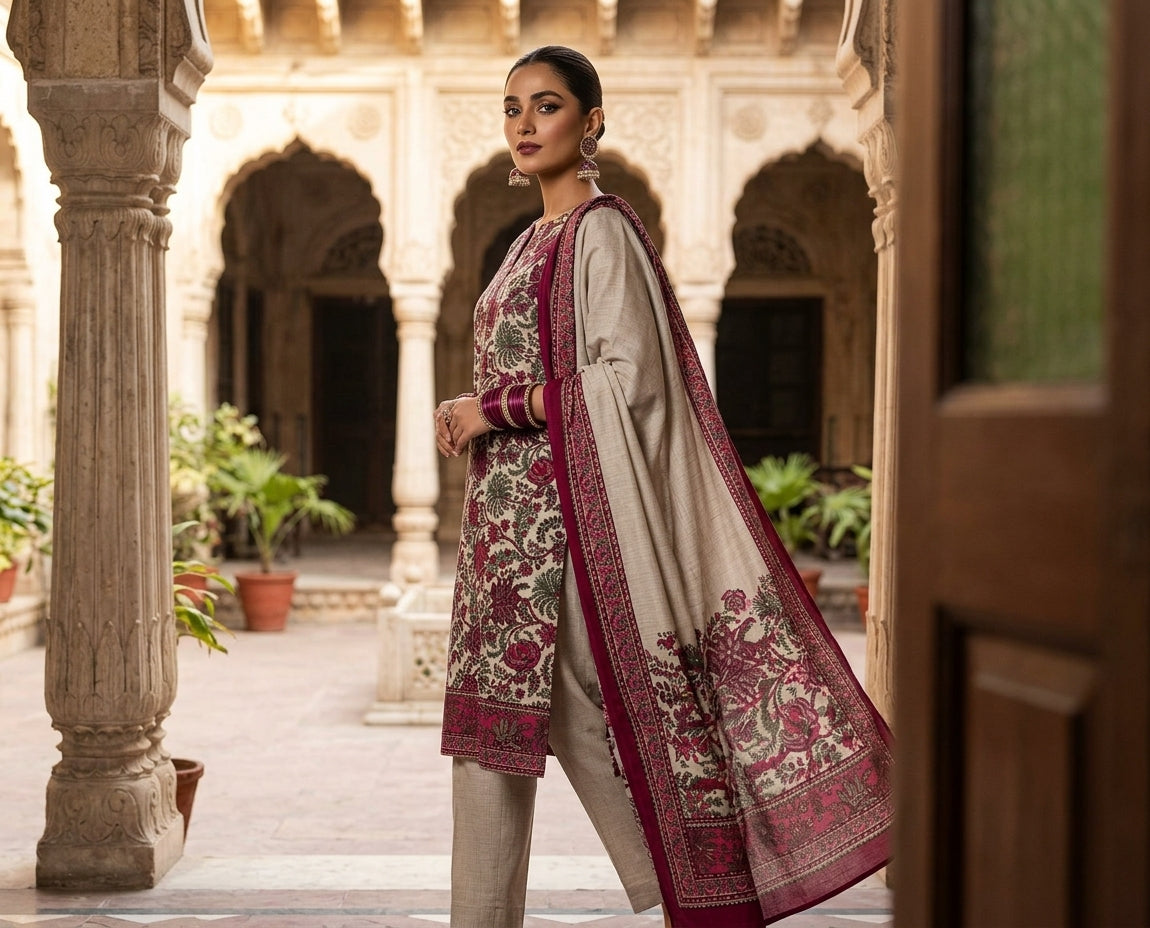Regalia Premium Luxury Khaddar Collection 3-pc suit