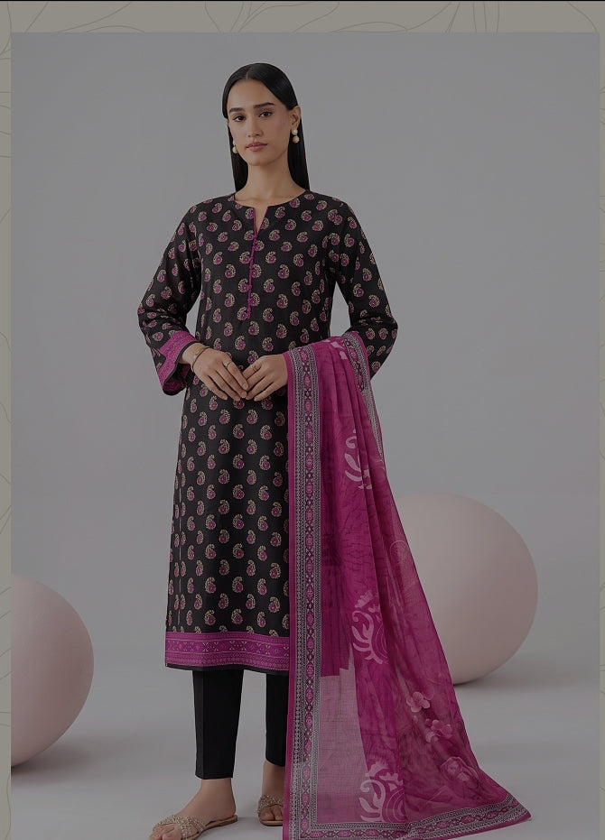 Nishat Luxury 3-Pc Printed Suit