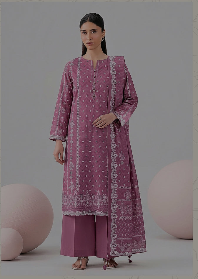 Nishat Luxury 3-Pc Printed Suit