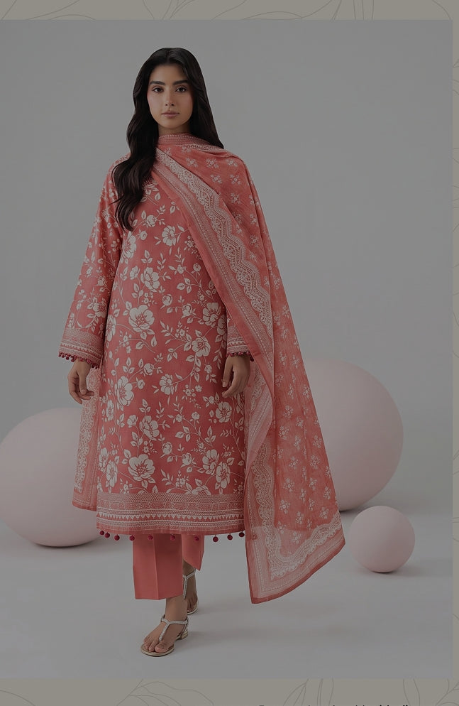 Nishat Luxury 3-Pc Printed Suit