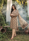 Regalia Premium Luxury Printed Khaddar 3-Pc Suit