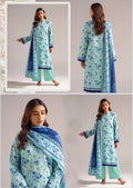 SAPPHIRE | Ferozi Blue Floral Day To Day Luxury Lawn 3-Piece Printed Suit*