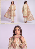 SAPPHIRE| Beige Cream &amp; Pink Floral Day To Day Luxury Lawn 3-Piece Printed Suit*