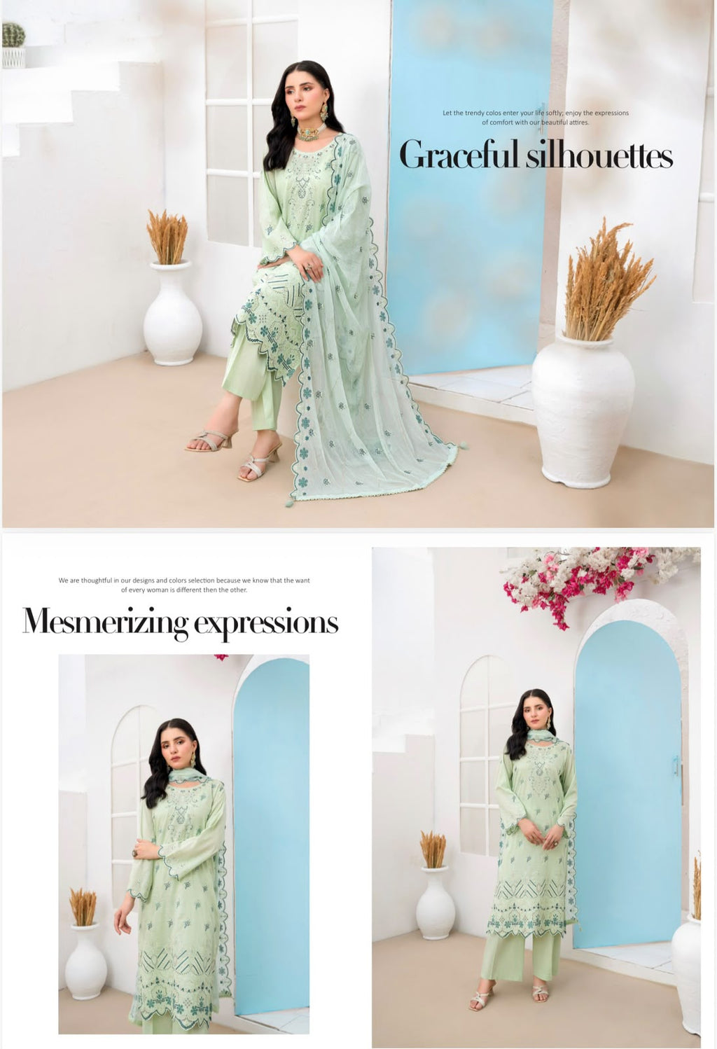 Ella by Rujhan - Premium Embroidered Lawn 3PC