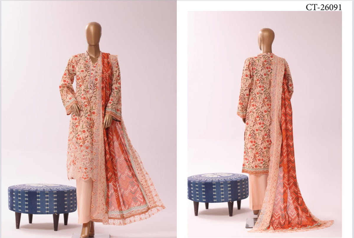 Riwayat Premium Luxury Embroidered 3-pc suit + Cutwork Dupatta