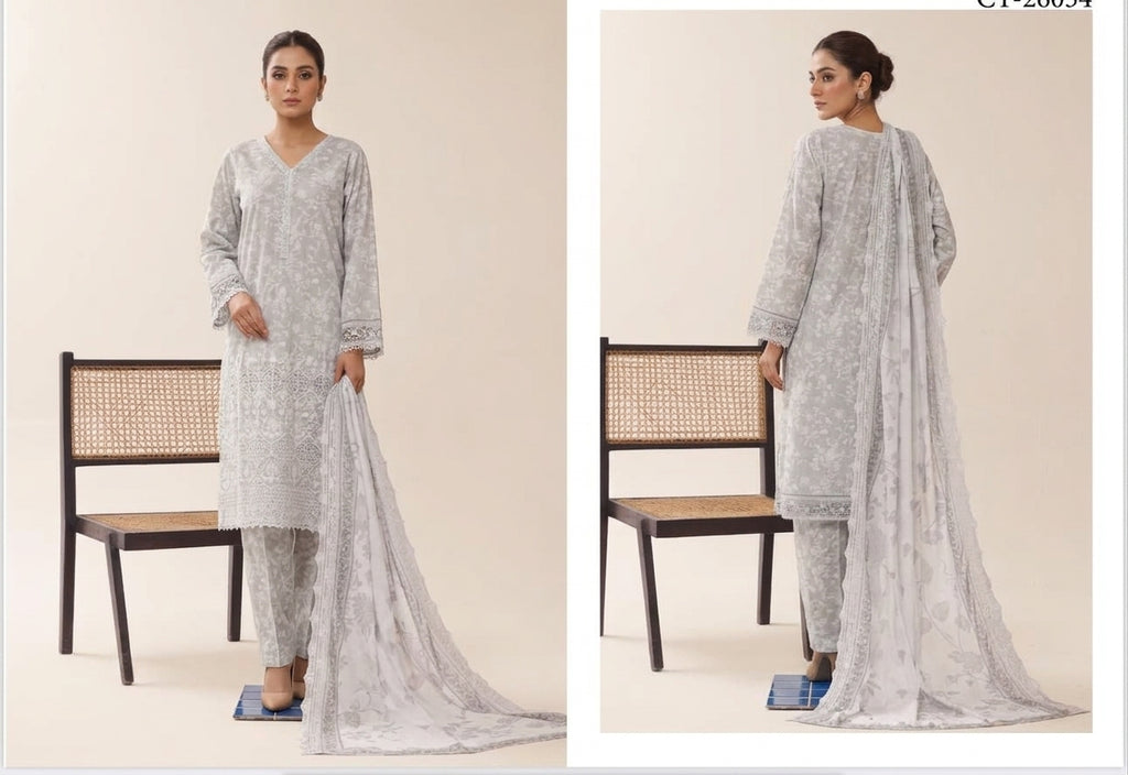 Riwayat Premium Luxury Embroidered 3-pc suit+ Cutwork Dupatta