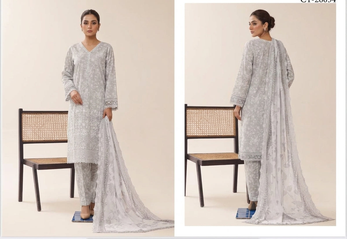 Riwayat Premium Luxury Embroidered 3-pc suit+ Cutwork Dupatta