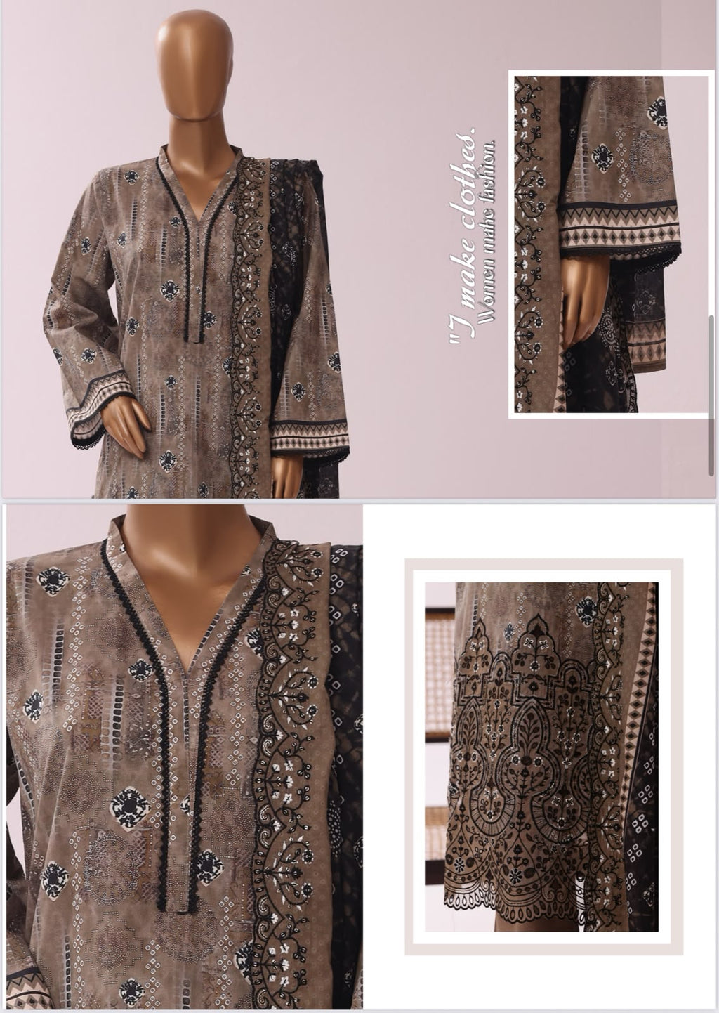 Riwayat Premium Luxury Embroidered 3-pc Suit + Cutwork Dupatta