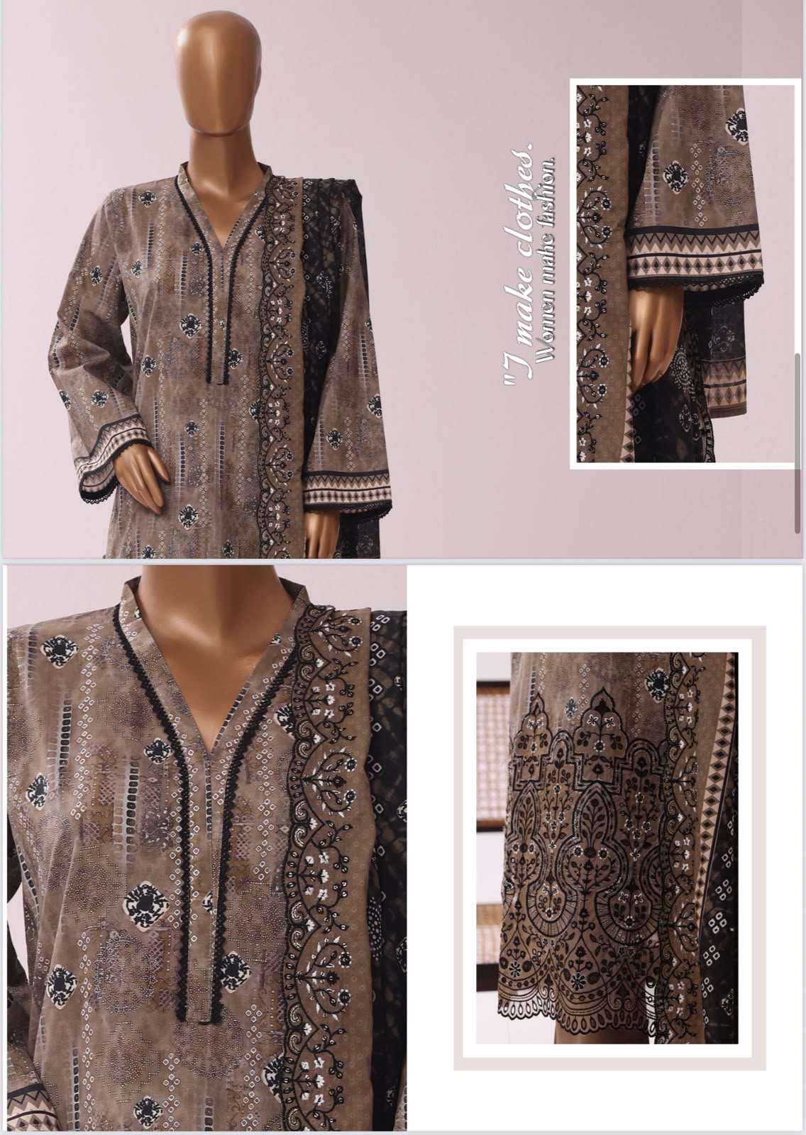 Riwayat Premium Luxury Embroidered 3-pc Suit + Cutwork Dupatta