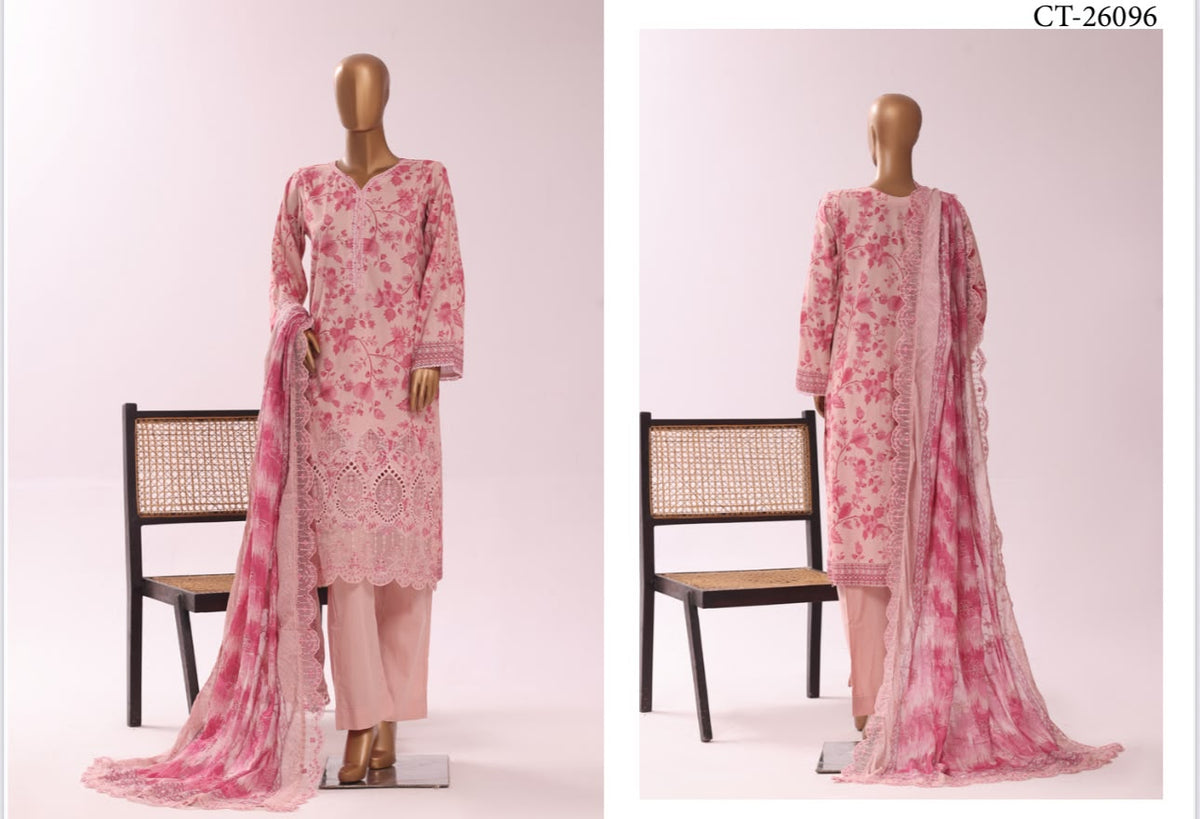 Riwayat Premium Luxury Embroidered 3-pc Suit + Cutwork Dupatta