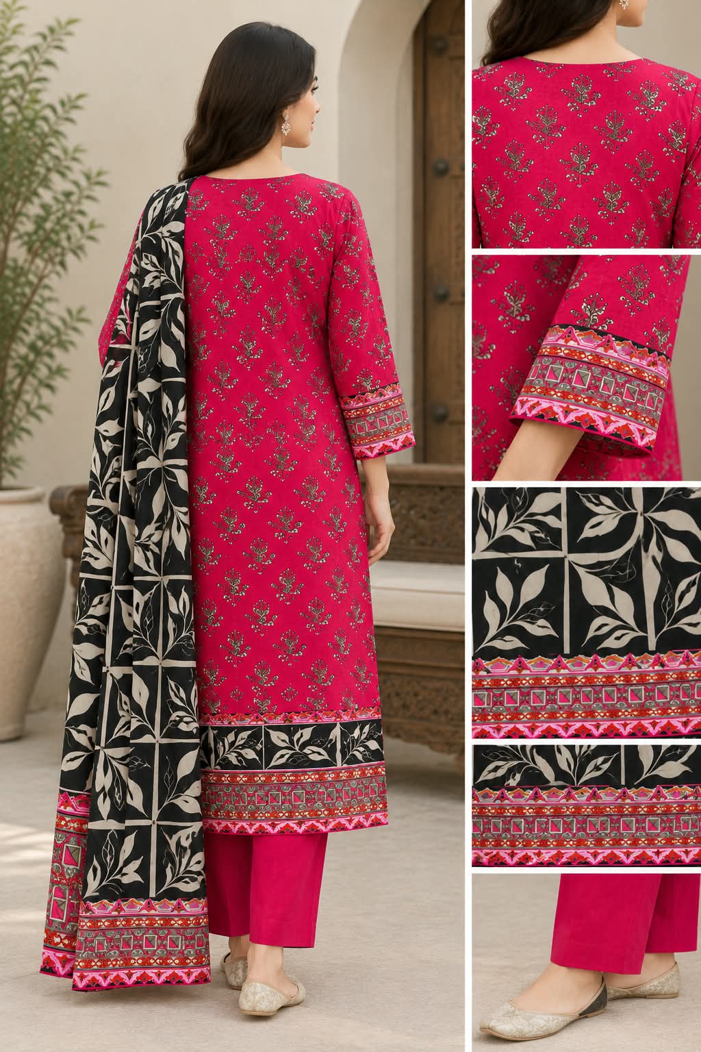 Regalia 3-pc Luxury  Printed Khaddar