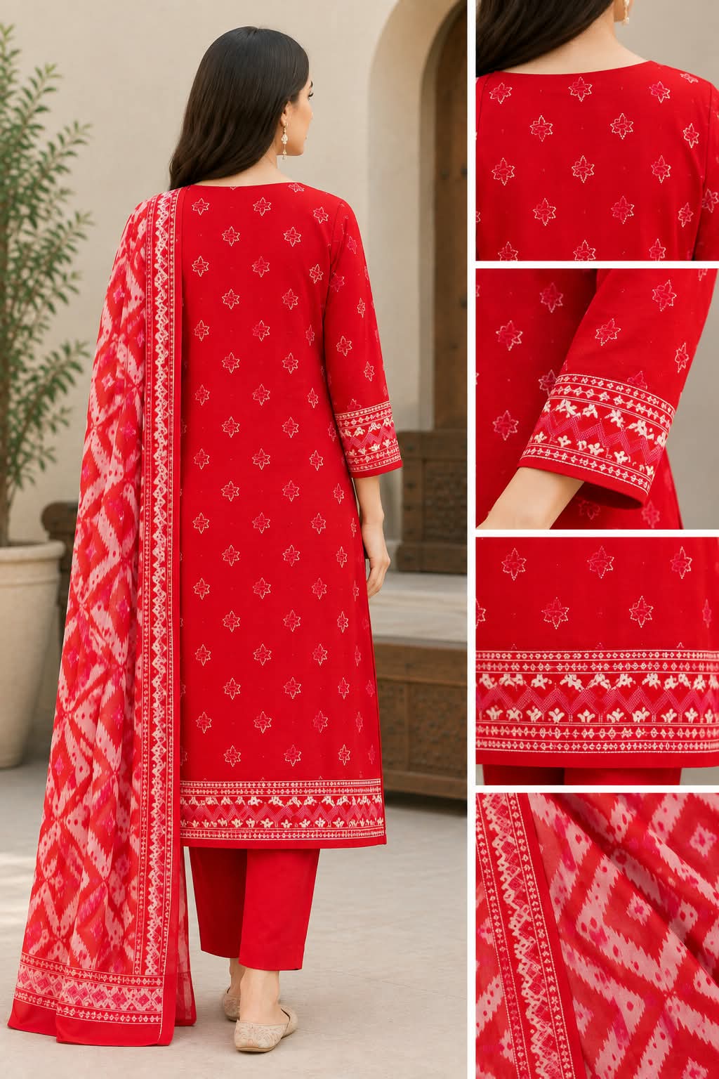 Regalia 3-Pc Luxury Printed Khaddar