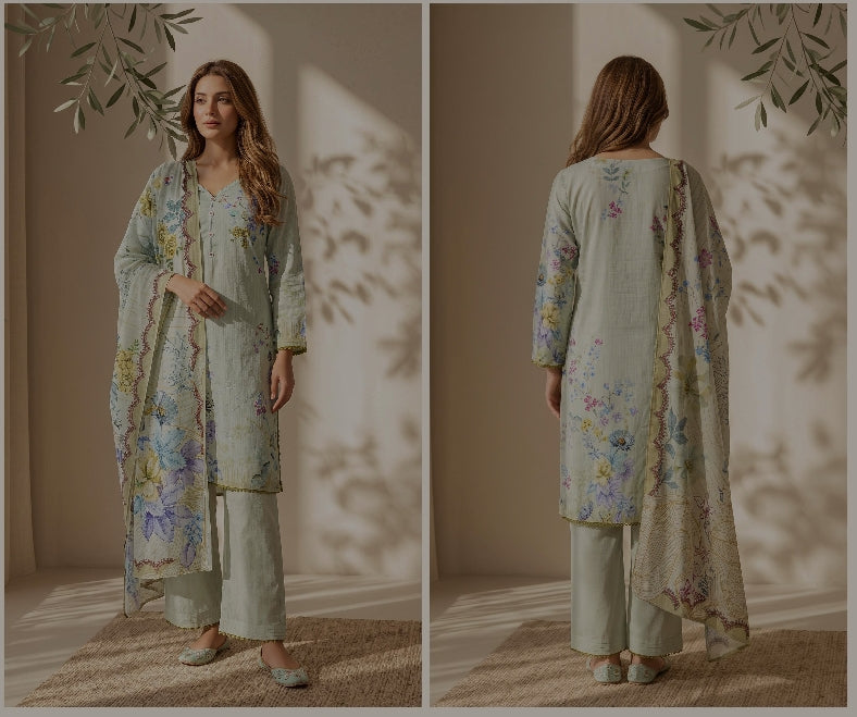 Mehak By Meco Textile Dobby Viscose Luxury Printed 3-Pc Suit