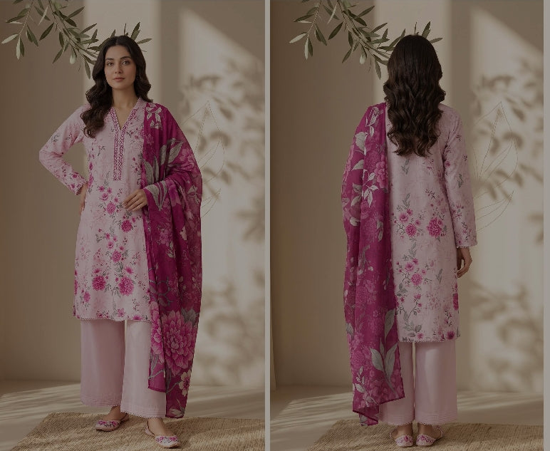 Mehak By Meco Textile Dobby Viscose Luxury Printed 3-Pc Suit