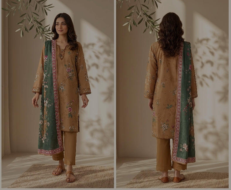 Mehak By Meco Textile Luxury Dobby Viscose 3-Pc Suit
