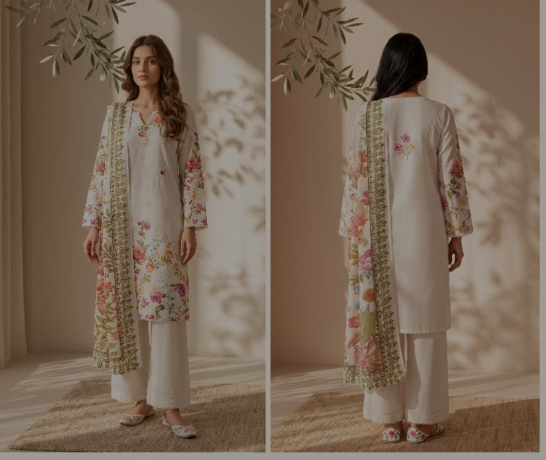 Mehak By Meco Textile Luxury Dobby Viscose 3-Pc Suit