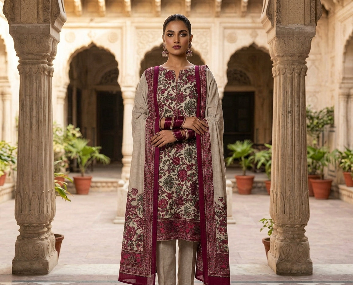 Regalia Premium Luxury Khaddar Collection 3-pc suit