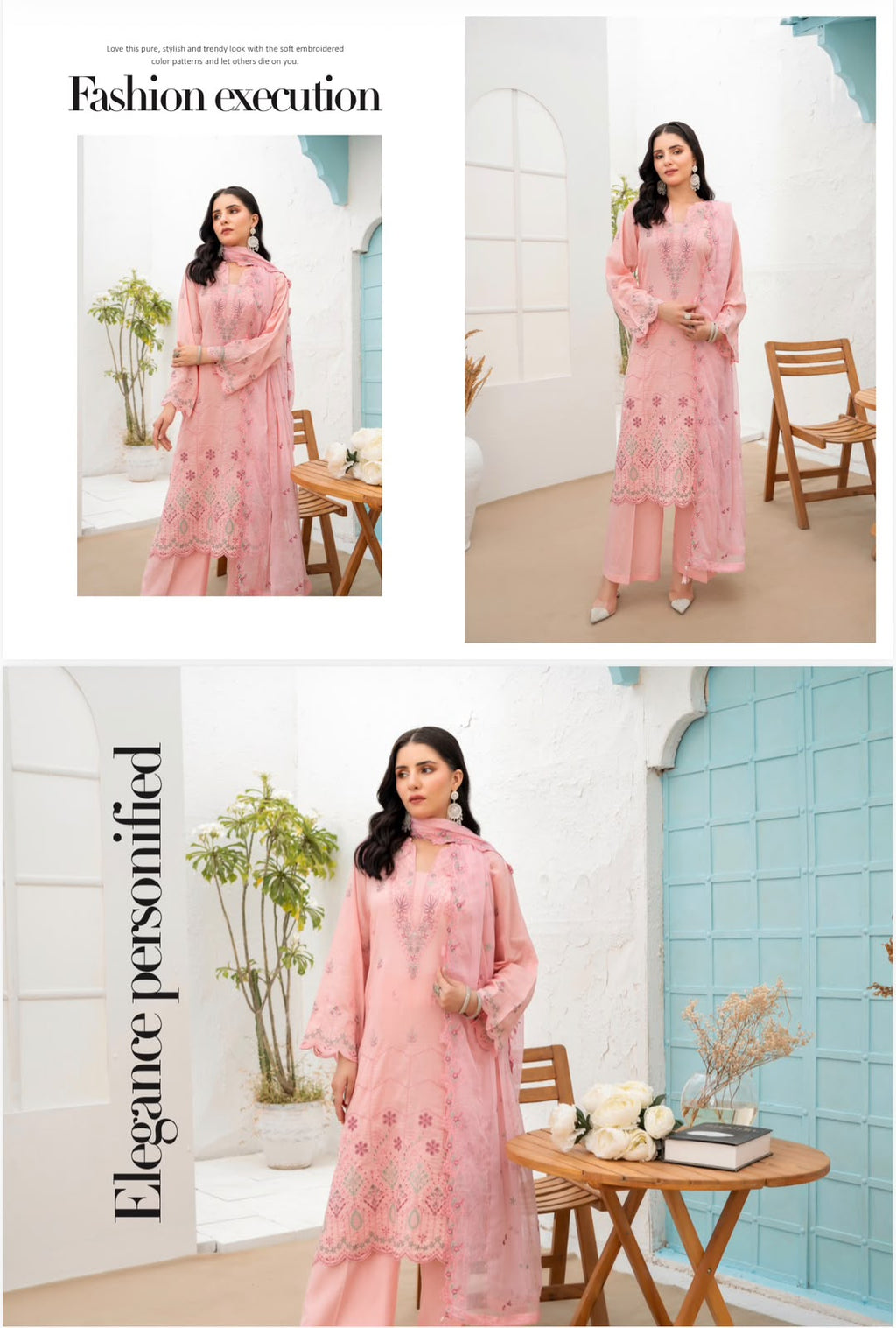 Ella by Rujhan - Premium Embroidered Lawn 3PC