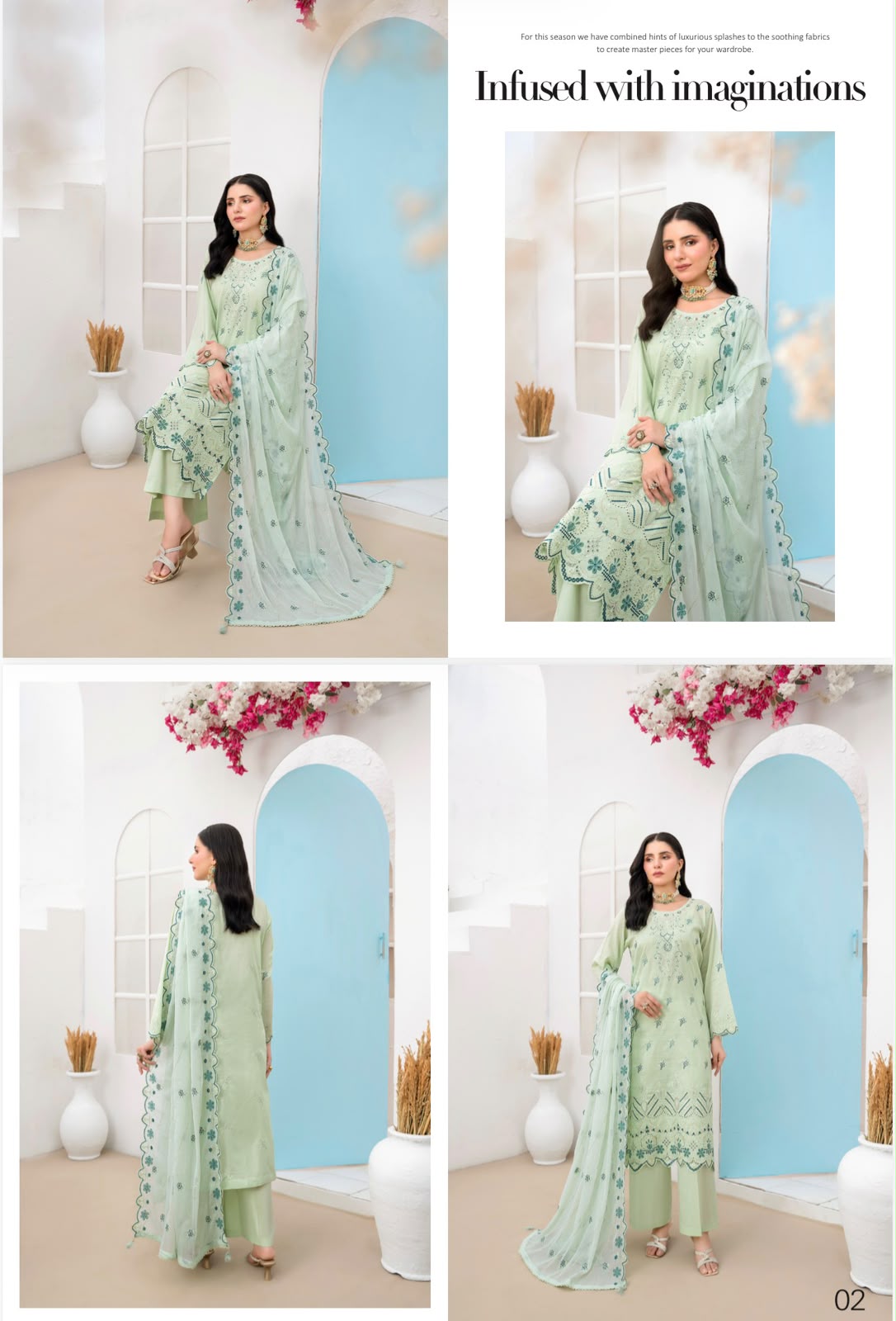 Ella by Rujhan - Premium Embroidered Lawn 3PC