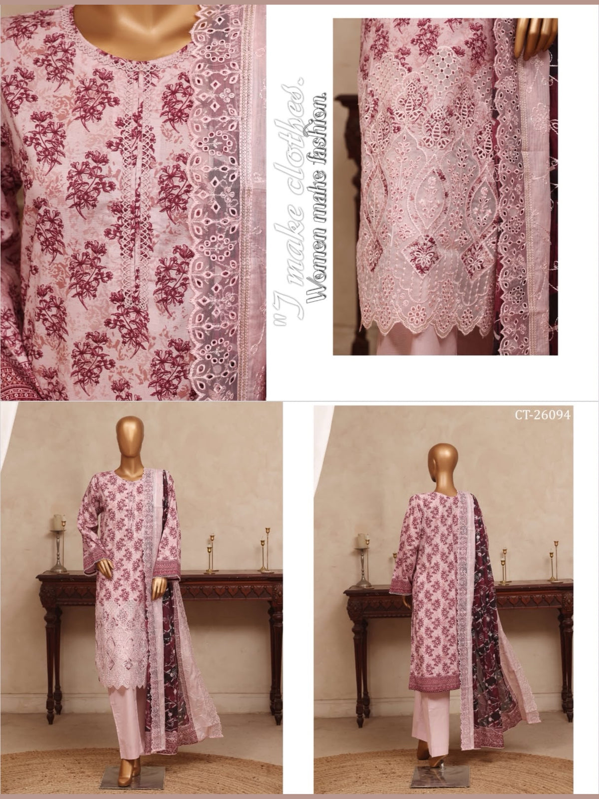 Riwayat Digital Embroidered Cotton – 3 Piece