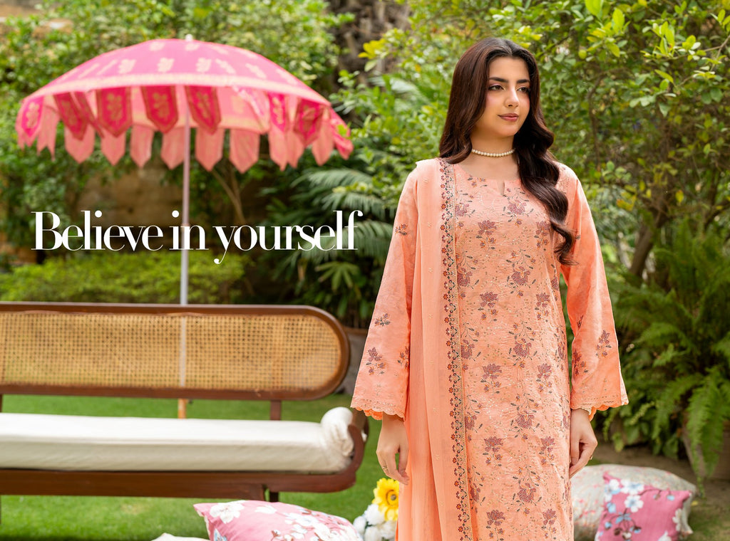 Rujhan Haseen premium Luxury Embroidery jacquard 3pc suit