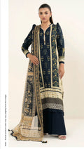 Navy blue and green premium sapphire unstitched 3 piece Exclusive viscouse