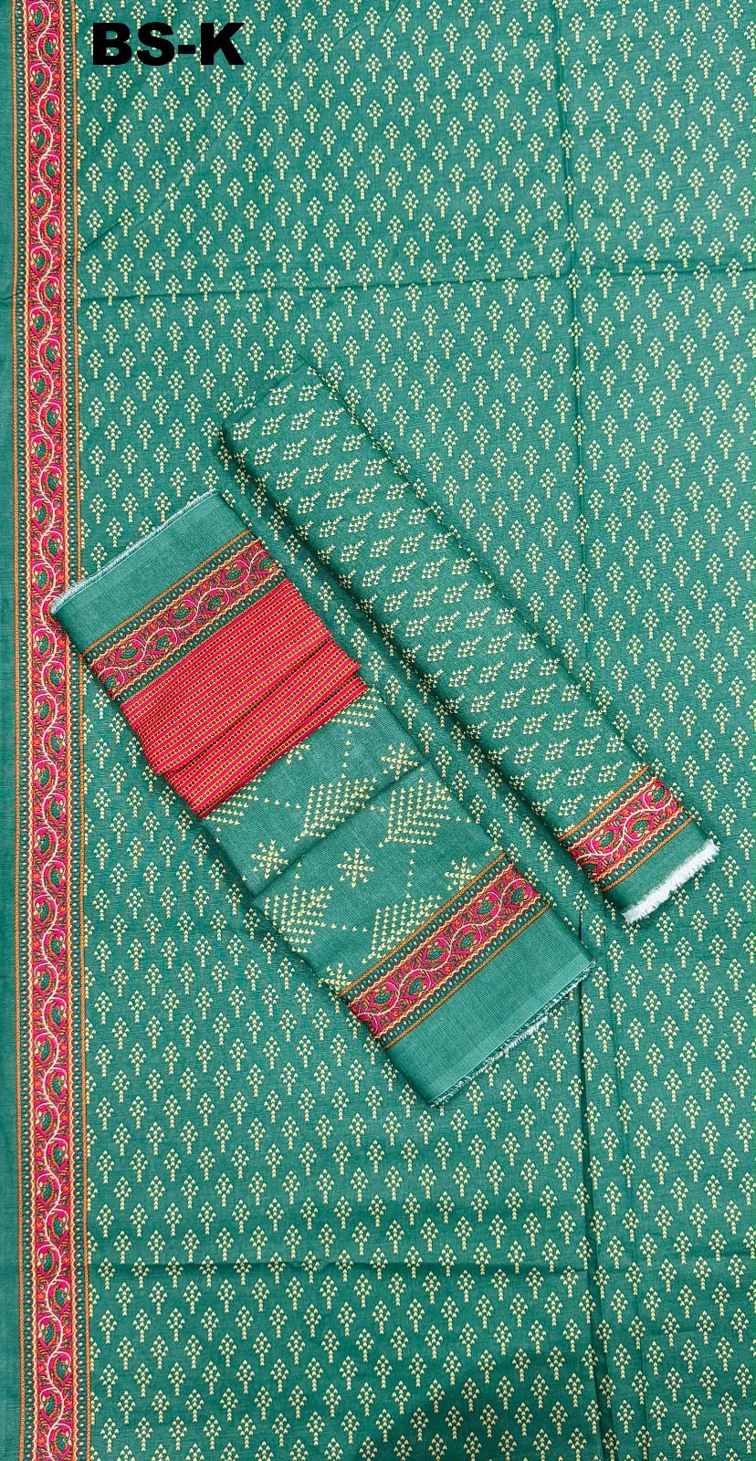 Bin saeed khaddar 3pc printed suit