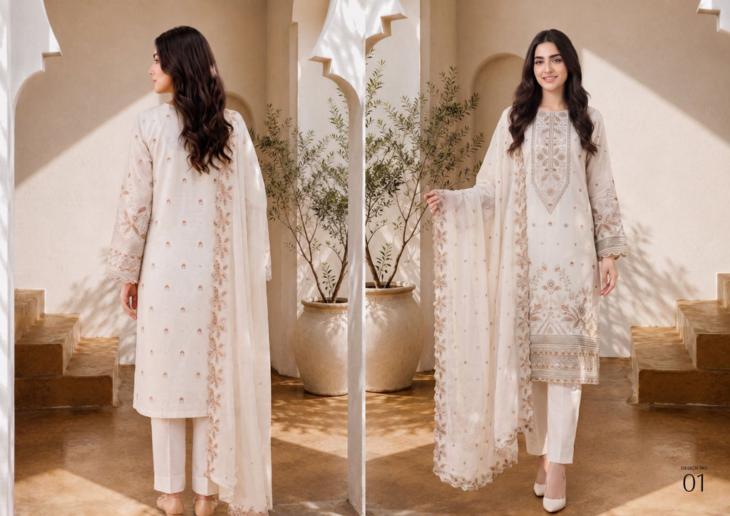Wijdan Chand Tara Embroidery cut dana Jacquard collection