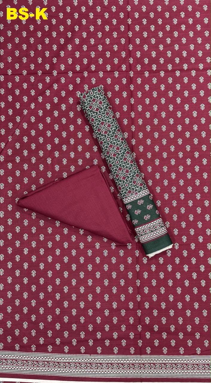 Bin saeed khaddar 3pc printed suit