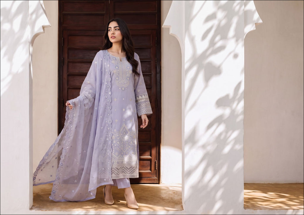Wijdan Chand Tara Embroidery cut dana Jacquard collection