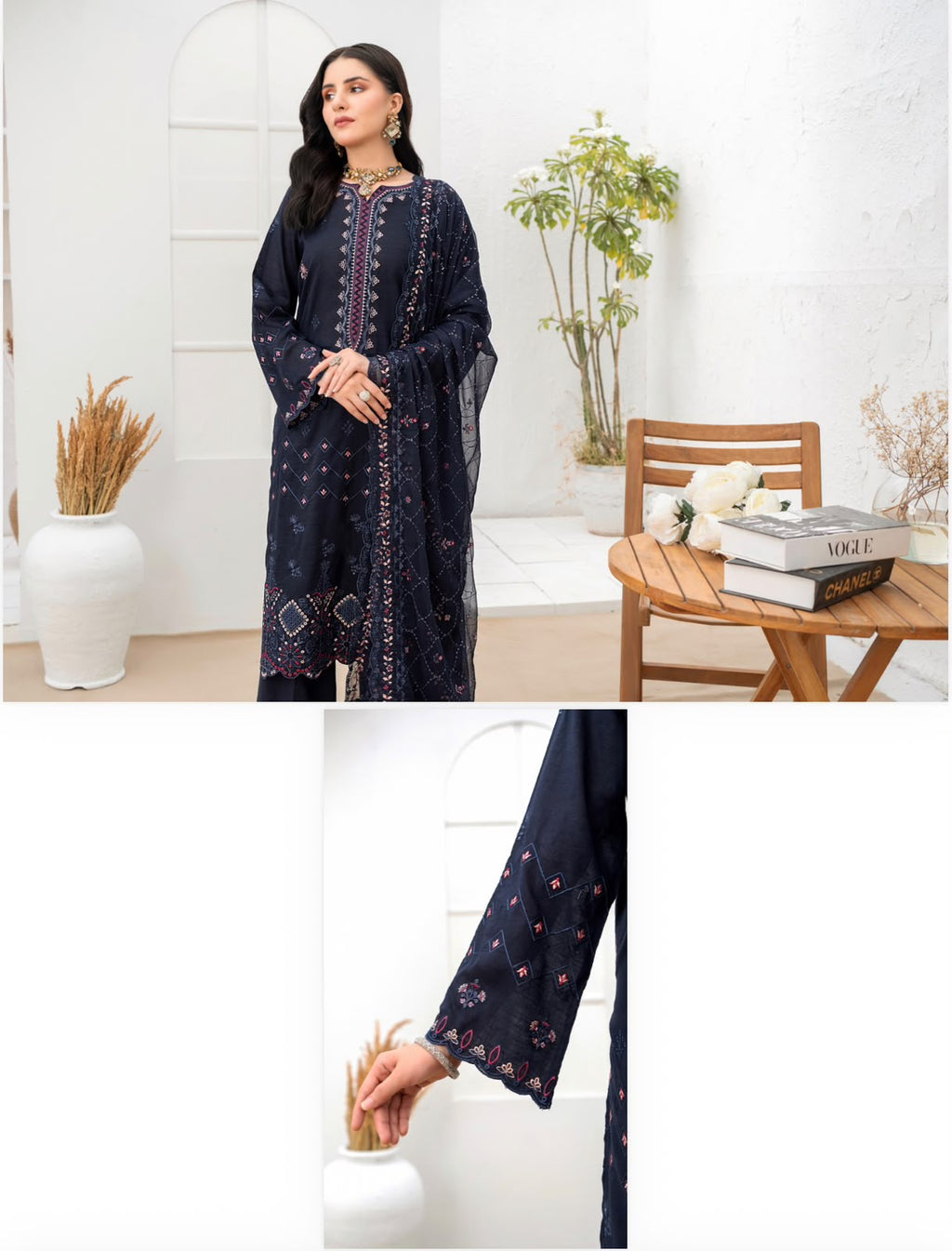 Ella by Rujhan - Premium Embroidered Lawn 3PC