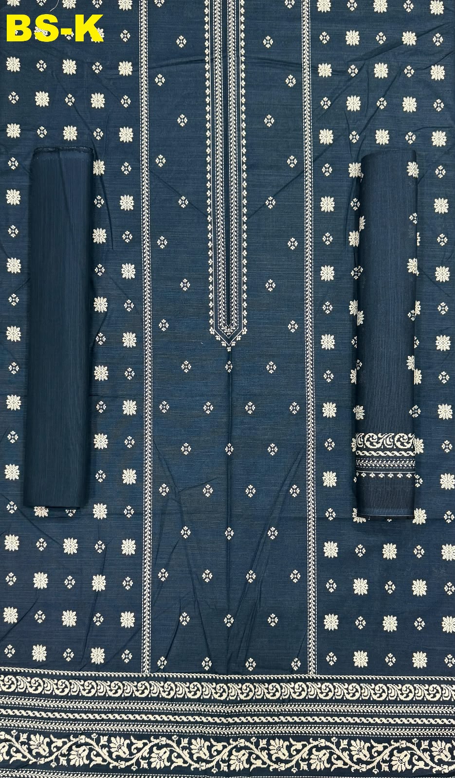 Bin saeed khaddar 3pc printed suit
