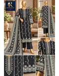 Riwayat premium Embroidery khaddar 3 piece suit