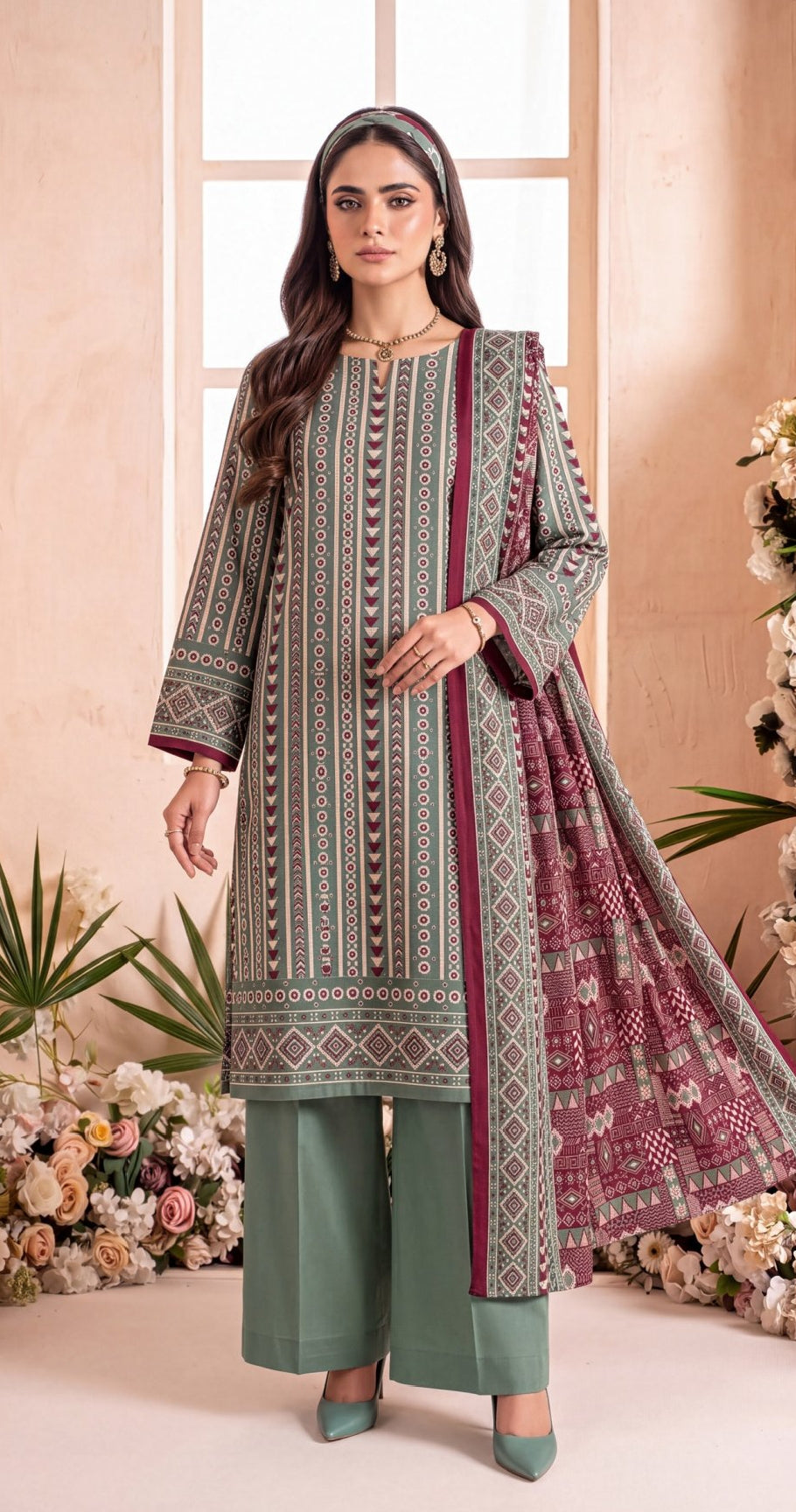 MOOSA JEE - Inaya Ali 3 PC printed suit