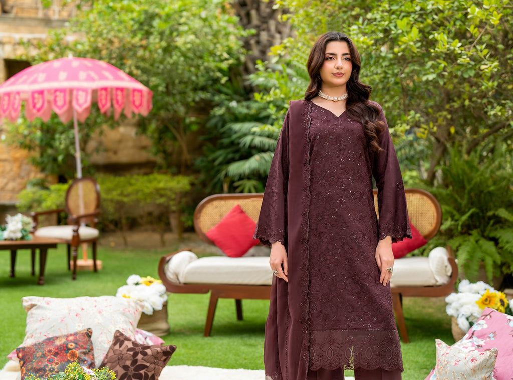 Rujhan Haseen premium Luxury Embroidery jacquard 3pc suit