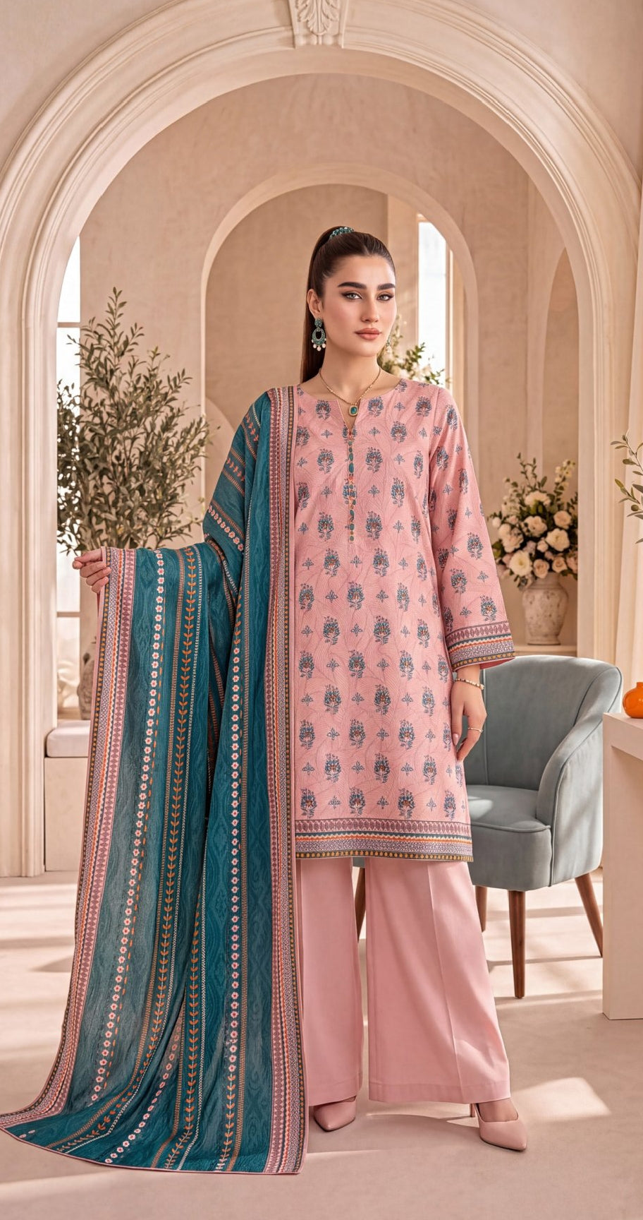MOOSA JEE - Inaya Ali 3 PC printed suit