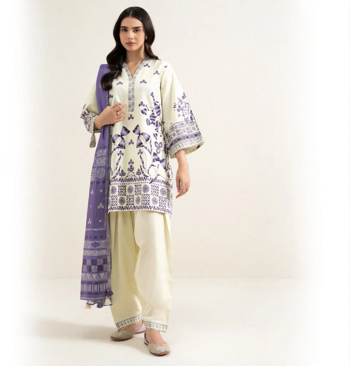 Sapphire intermix 26 unstitched 3 piece Exclusive viscouse